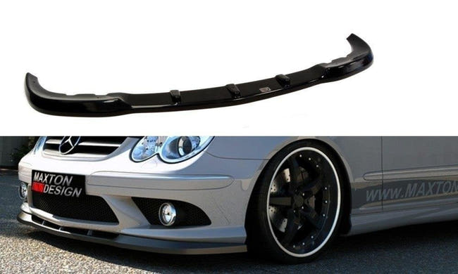 Maxton frontsplitter til Mercedes CLK W209 FOR AMG – blank sort – billede 1 af 3