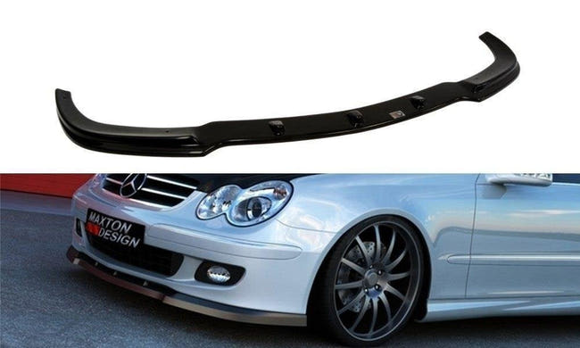 Maxton frontsplitter til Mercedes CLK W209 Facelift Model FOR Standard Version – blank sort – billede 1 af 3