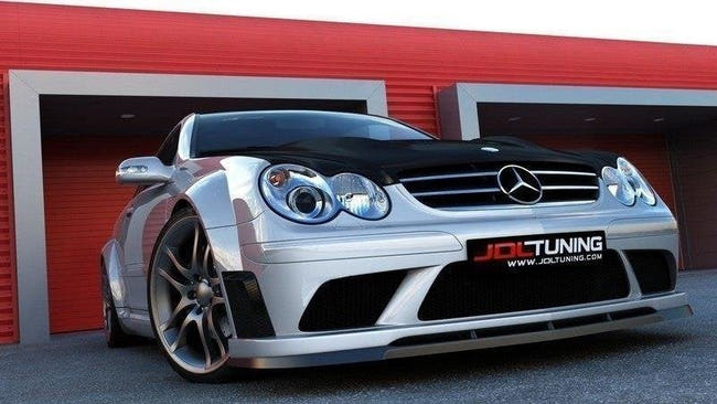 Maxton frontsplitter til Mercedes CLK W209 (FOR ME-CLK-209-BLACK-F1 Bumper) – blank sort