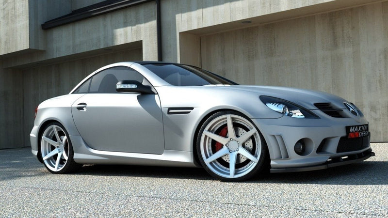 Maxton Front Splitter Mercedes Slk R171 (For Me-Slk -R171-Amg204-F1) - Gloss Black