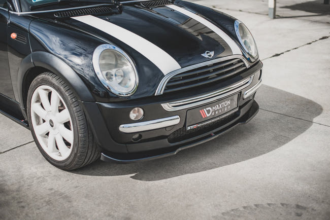 Maxton frontsplitter til Mini Cooper / One R50 – blank sort – billede 1 af 6