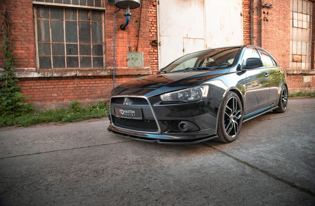 Maxton Front Splitter Mitsubishi Lancer Sportback Mk8 - Gloss Black