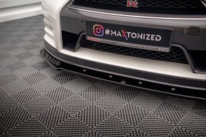 Maxton frontsplitter til Nissan GTR R35 Facelift – blank sort – billede 3 af 5