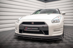 Maxton frontsplitter til Nissan GTR R35 Facelift – blank sort – billede 1 af 5
