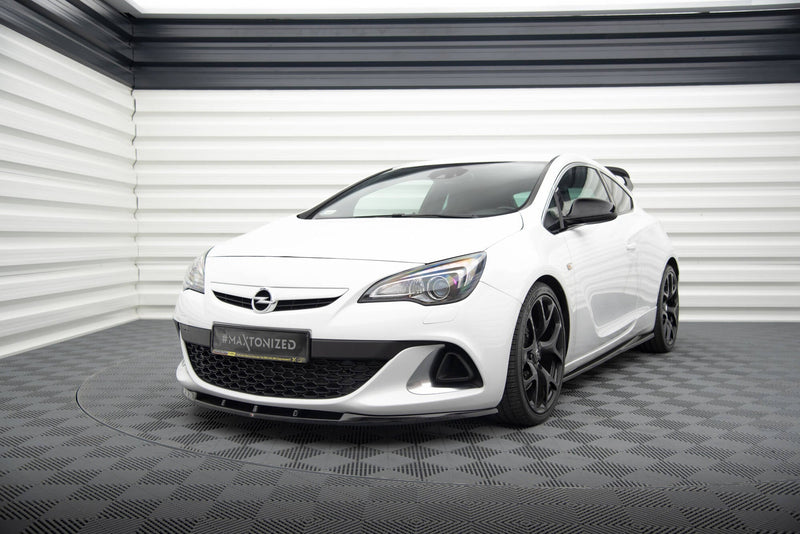 Maxton frontsplitter til Opel Astra J OPC/VXR Nurburg – blank sort – billede 1 af 5