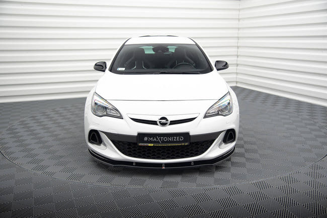 Maxton Front Splitter Opel Astra J Opc / Vxr V.1 - Gloss Black