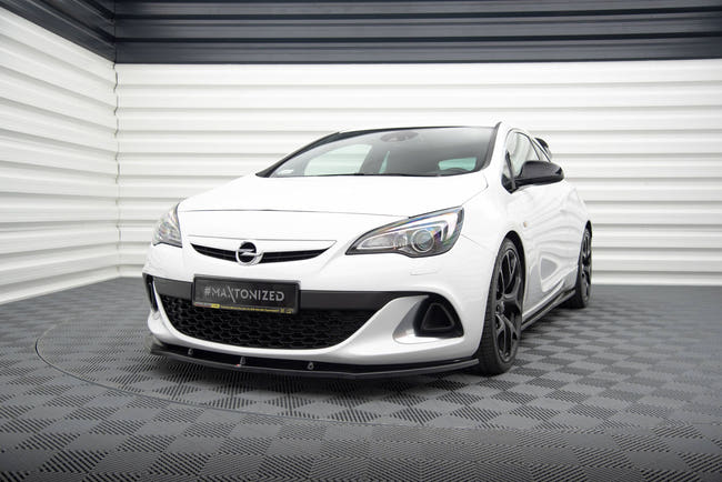 Maxton Front Splitter Opel Astra J Opc / Vxr V.1 - Gloss Black