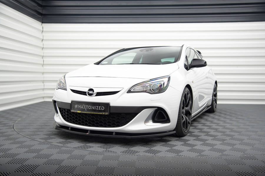 Maxton Front Splitter Opel Astra J Opc / Vxr V.1 - Gloss Black