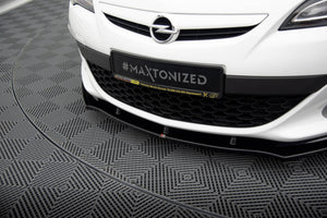 Maxton Front Splitter Opel Astra J Opc / Vxr V.1 - Gloss Black