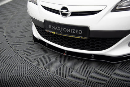 Maxton Front Splitter Opel Astra J Opc / Vxr V.1 - Gloss Black