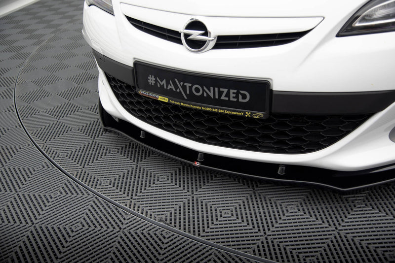 Maxton Front Splitter Opel Astra J Opc / Vxr V.1 - Gloss Black