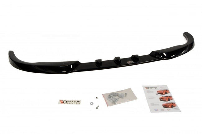 Maxton Front Splitter Peugeot 206 (For: Cc, Rc, Gti, S16, Xsi, Xs, Sport) - Gloss Black