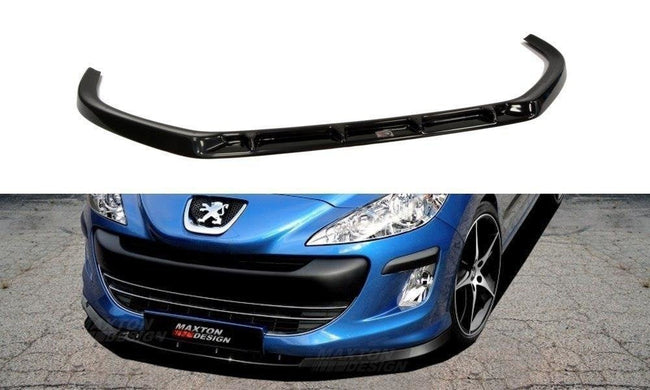 Maxton frontsplitter til Peugeot 308 Model – blank sort – billede 1 af 3