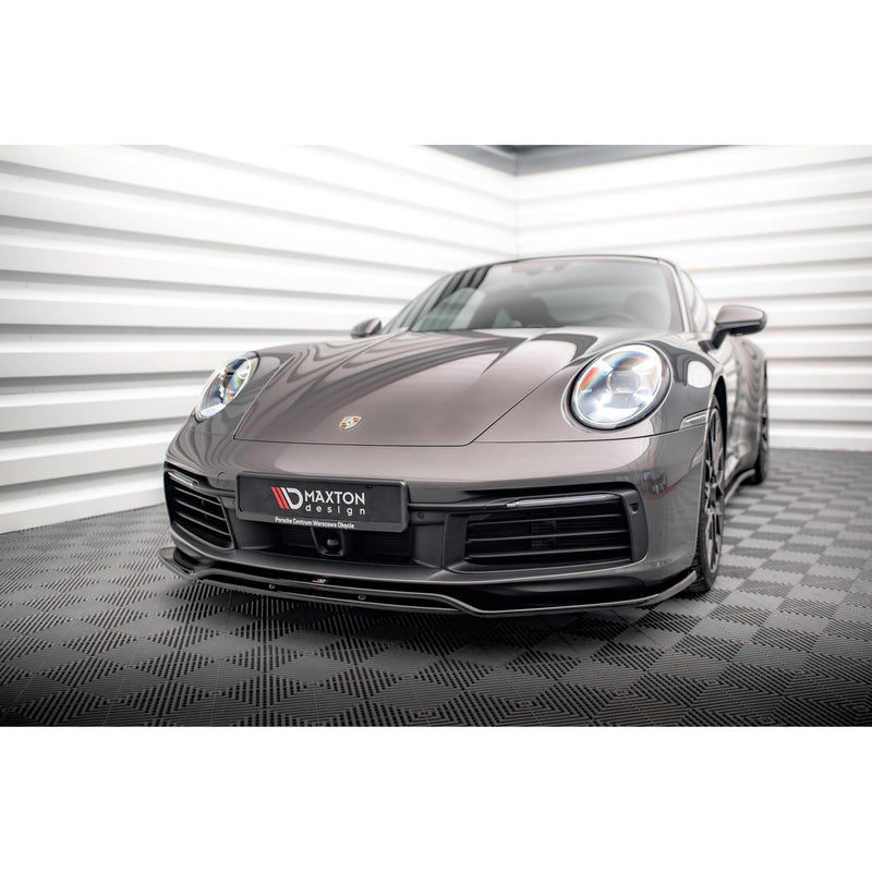 Maxton frontsplitter til Porsche 911 Carrera 4S 992 – blank sort – billede 1 af 5
