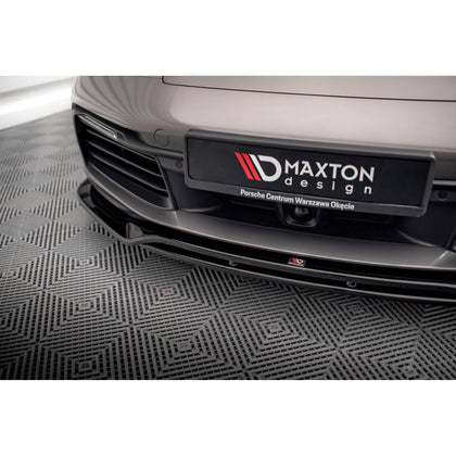 Maxton frontsplitter til Porsche 911 Carrera 4S 992 – blank sort – billede 2 af 5