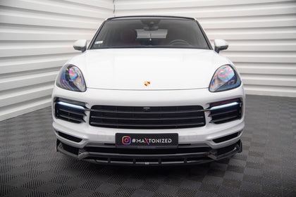 Maxton Front Splitter Porsche Cayenne Coupe / SUV Mk3 - ABS Gloss Black