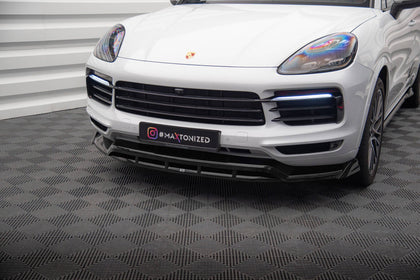 Maxton Front Splitter Porsche Cayenne Coupe / SUV Mk3 - ABS Gloss Black