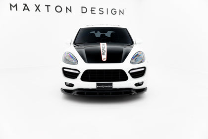 Maxton frontsplitter til Porsche Cayenne Turbo / Standard Mk2 – blank sort – billede 2 af 5