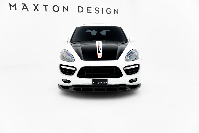 Maxton frontsplitter til Porsche Cayenne Turbo / Standard Mk2 – blank sort – billede 2 af 5