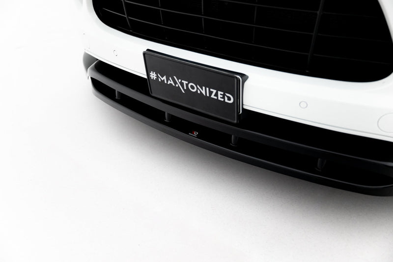 Maxton frontsplitter til Porsche Cayenne Turbo / Standard Mk2 – blank sort – billede 3 af 5