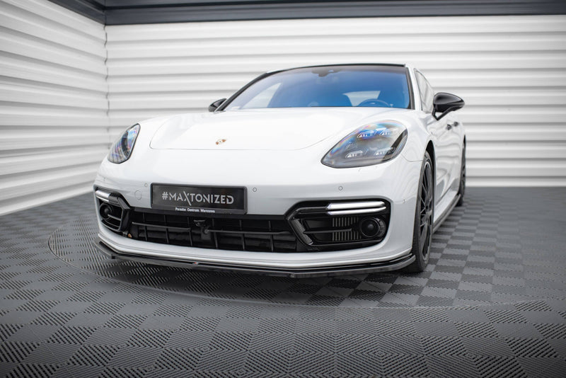 Maxton frontsplitter til Porsche Panamera GTS 971 – blank sort – billede 1 af 5