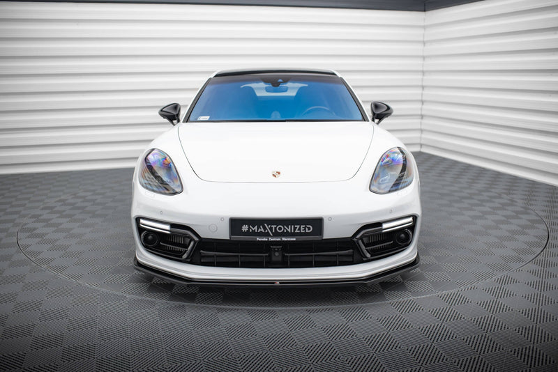 Maxton frontsplitter til Porsche Panamera GTS 971 – blank sort – billede 2 af 5