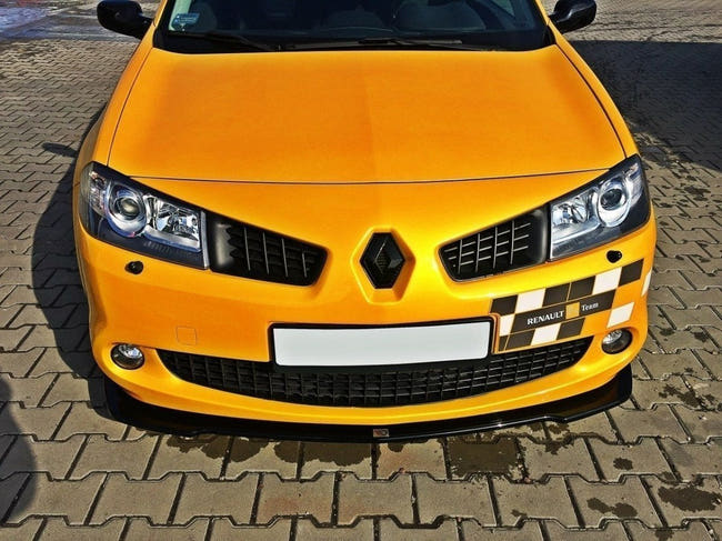 Maxton frontsplitter til Renault Megane Mk2 RS (Facelift) – blank sort – billede 1 af 4