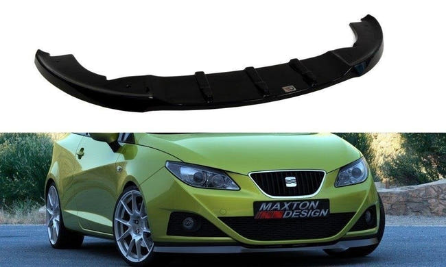 Maxton frontsplitter til Seat Ibiza Mk4 (6J) Model – blank sort – billede 1 af 3