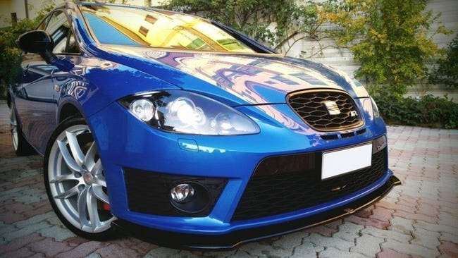 Maxton frontsplitter til Seat Leon Mk2 Cupra FR (Facelift) – blank sort – billede 2 af 5