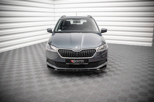 Maxton Front Splitter Skoda Fabia Mk3 Facelift - Gloss Black