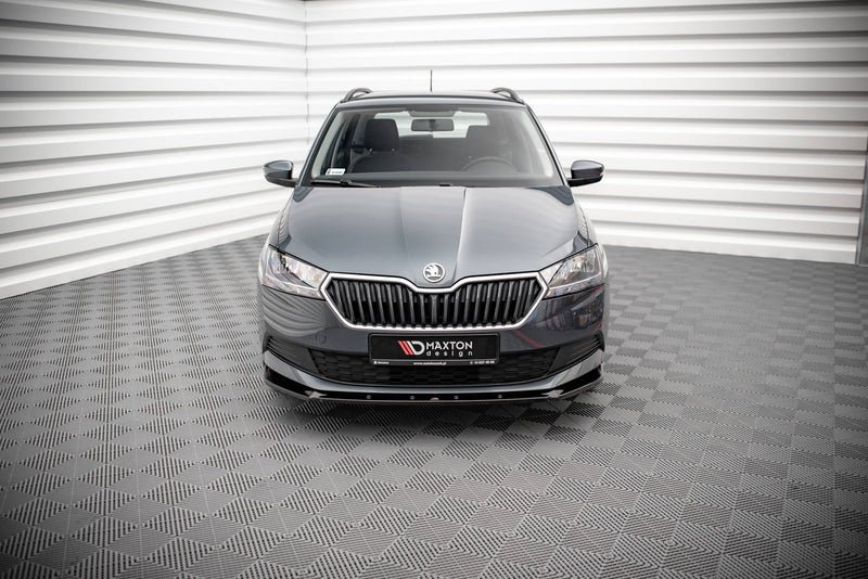 Maxton Front Splitter Skoda Fabia Mk3 Facelift - Gloss Black