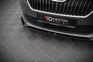 Maxton Front Splitter Skoda Fabia Mk3 Facelift - Gloss Black