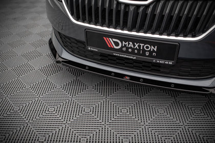 Maxton Front Splitter Skoda Fabia Mk3 Facelift - Gloss Black