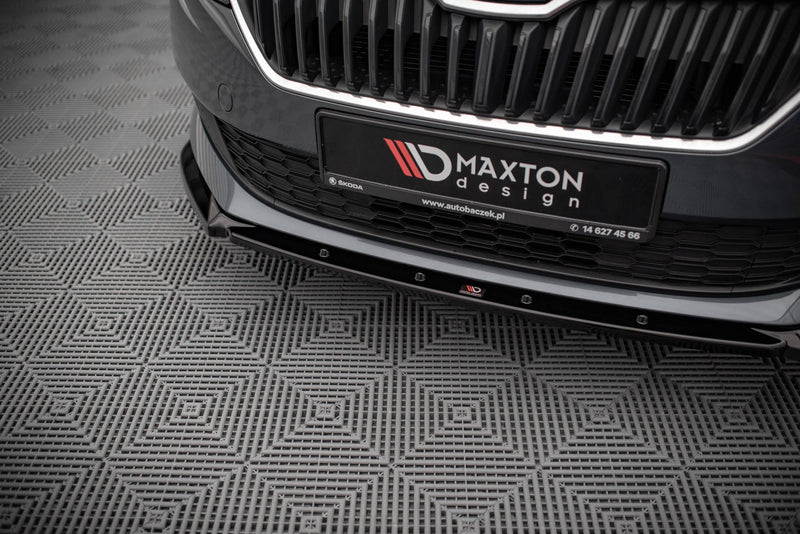 Maxton Front Splitter Skoda Fabia Mk3 Facelift - Gloss Black