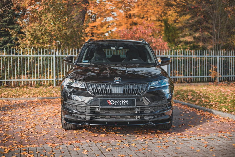 Maxton frontsplitter til Skoda Karoq Sportline – blank sort – billede 2 af 6