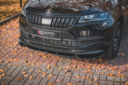 Maxton frontsplitter til Skoda Karoq Sportline – blank sort – billede 1 af 6