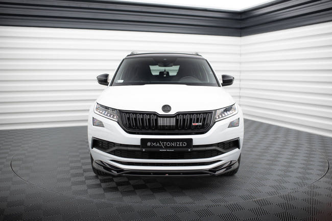 Maxton frontsplitter til Skoda Kodiaq Mk1 Sportline/RS – blank sort – billede 2 af 5