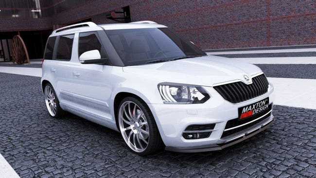 Maxton frontsplitter til Skoda Yeti City Facelift Model – blank sort