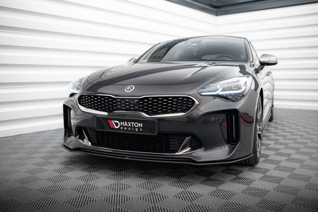 Maxton Street Pro Front Splitter Kia Stinger GT / GT-Line / Standard Mk1 - Black