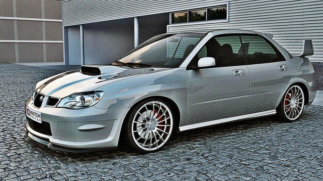 Maxton frontsplitter til Subaru Impreza WRX STI (HAWKEYE) – blank sort – billede 2 af 5
