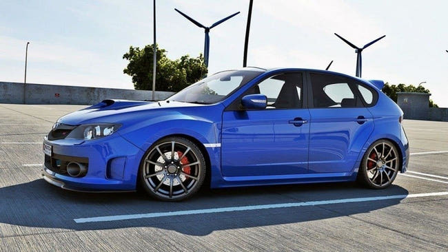 Maxton frontsplitter til Subaru Impreza WRX STI Mk3 – blank sort – billede 2 af 4