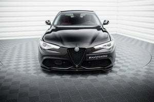 Maxton frontsplitter til Alfa Romeo Giulia Veloce – blank sort – billede 2 af 5