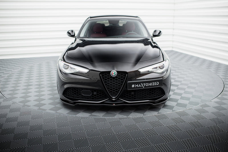 Maxton frontsplitter til Alfa Romeo Giulia Veloce – blank sort – billede 2 af 5