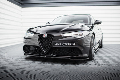 Maxton frontsplitter til Alfa Romeo Giulia Veloce – blank sort – billede 1 af 5