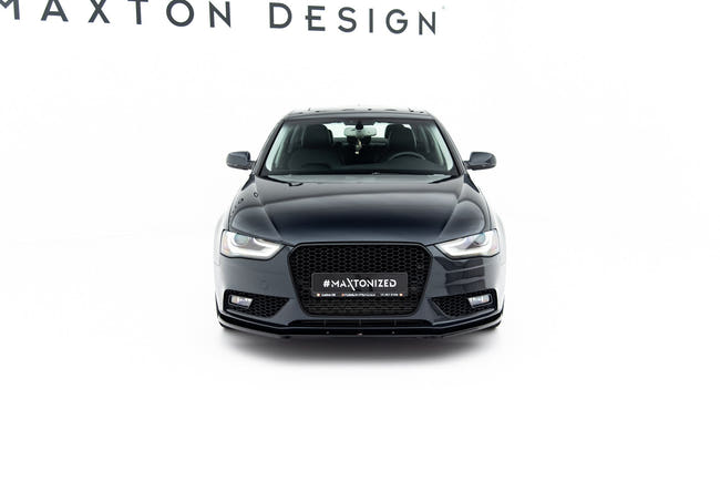 Maxton frontsplitter til Audi A4 B8 Facelift – blank sort – billede 2 af 7