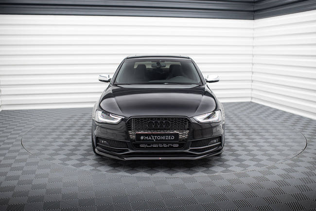 Maxton Front Splitter V.1 Audi S4 B8 Fl - Gloss Black