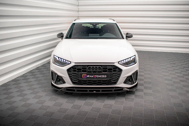 Maxton Front Splitter V.1 Audi A4 S-Line / S4 B9 Facelift - Gloss Black