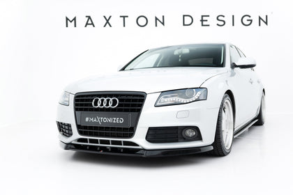 Maxton Front Splitter V.1 Audi A4 B8 - Gloss Black