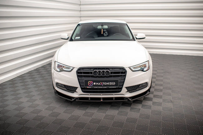 Maxton Front Splitter V.1 Audi A5 Coupe 8T Facelift - Gloss Black