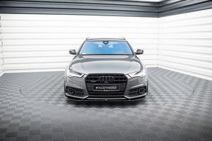 Maxton Front Splitter V.1 Audi A6 C7 S-Line/ S6 C7 Facelift - Gloss Black